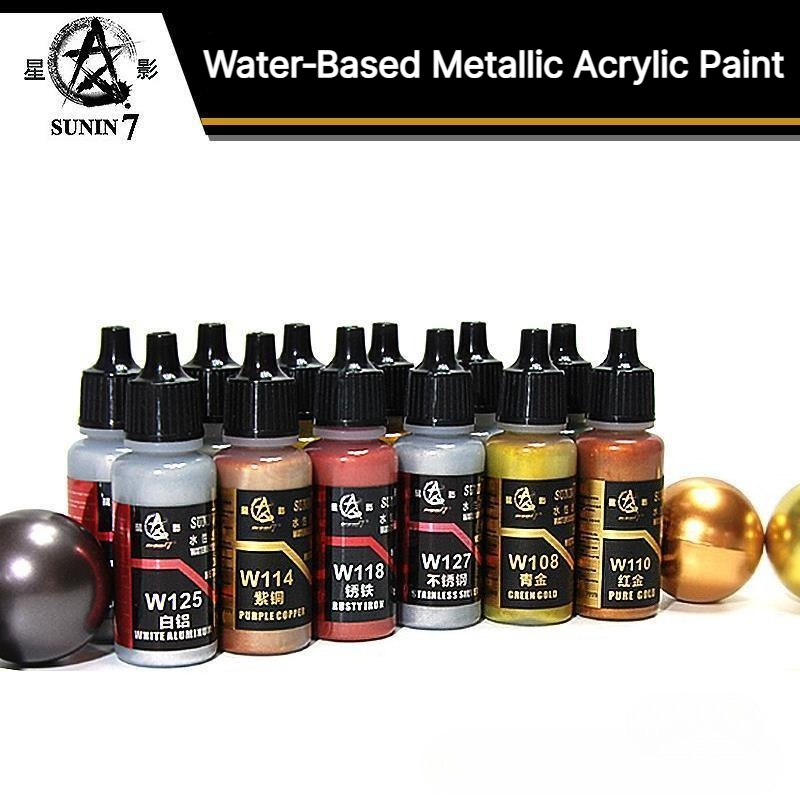 Metallic Spray Paint - SUNIN 7 W101-124 20ml Cat Akrilik