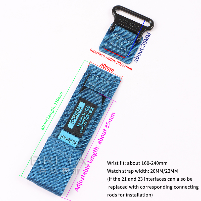 Tali Jam Tangan Nilon Velcro B - Velcro Hook Loop ulasan dan harga