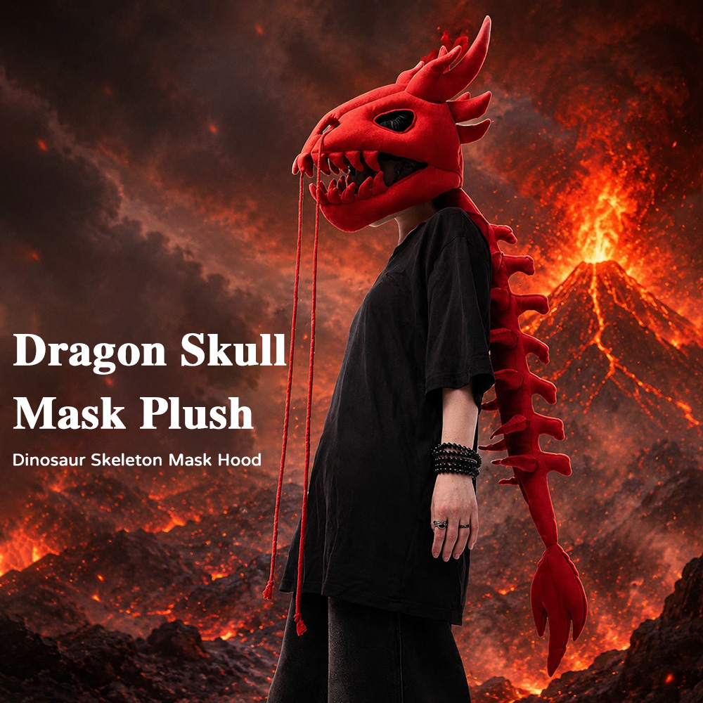 Topi Kepala Dinosaurus Berbulu - Cosplay Prop Pattern ulasan dan harga