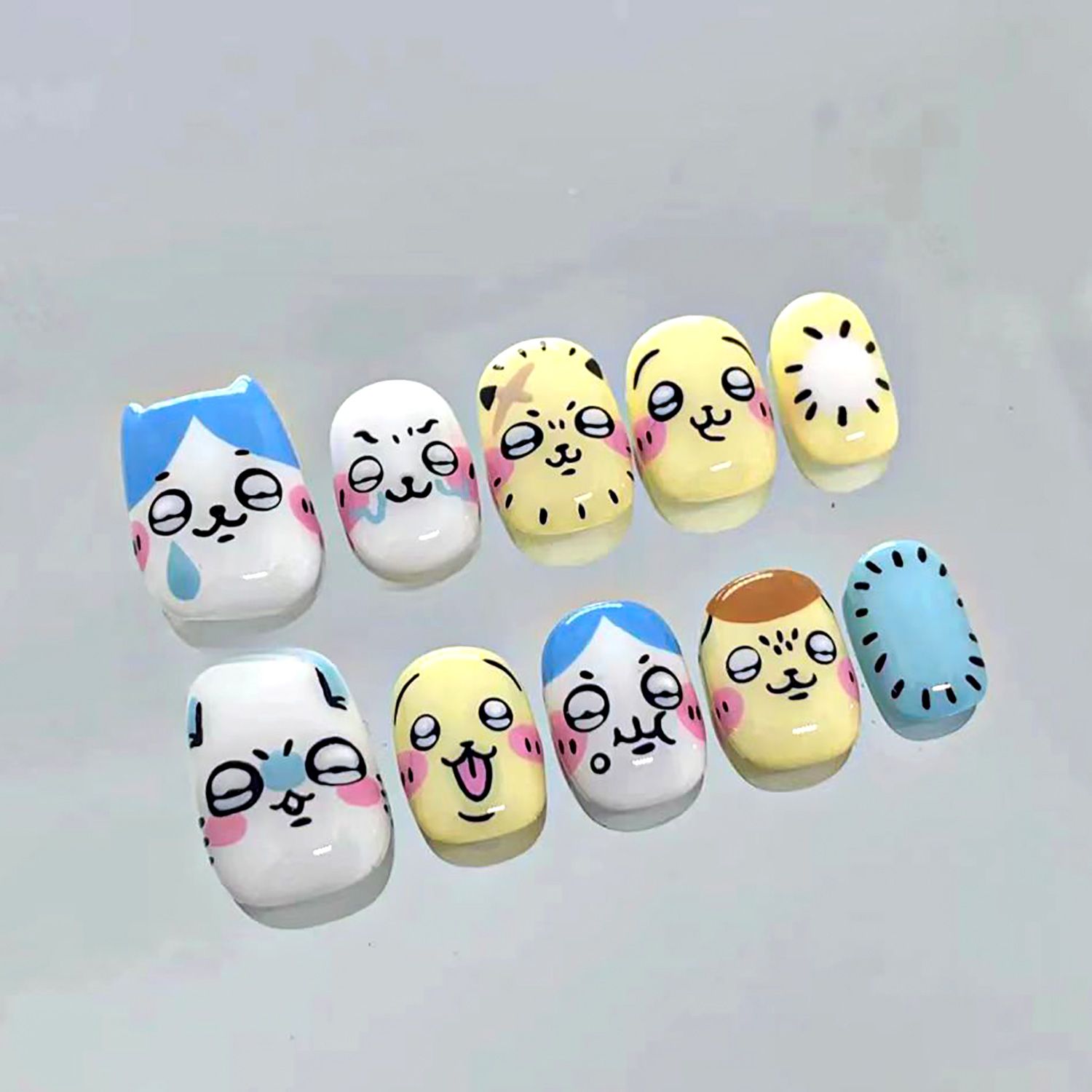 Kuku palsu imut bergambar kart - Detachable Cosplay Prop ulasan dan harga