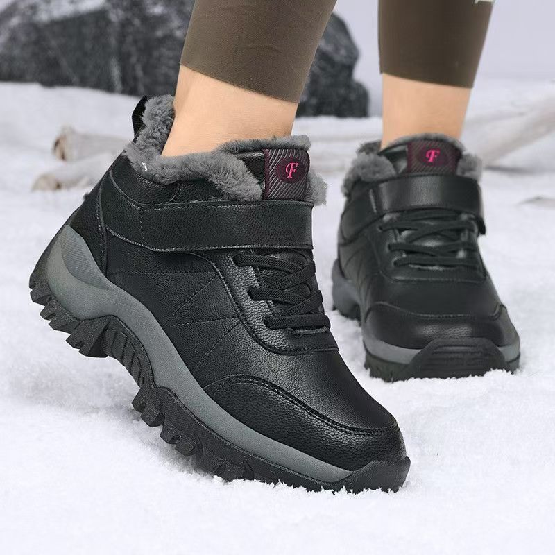 Sepatu Bot Salju Wanita Kulit  - Velcro Hook Loop ulasan dan harga