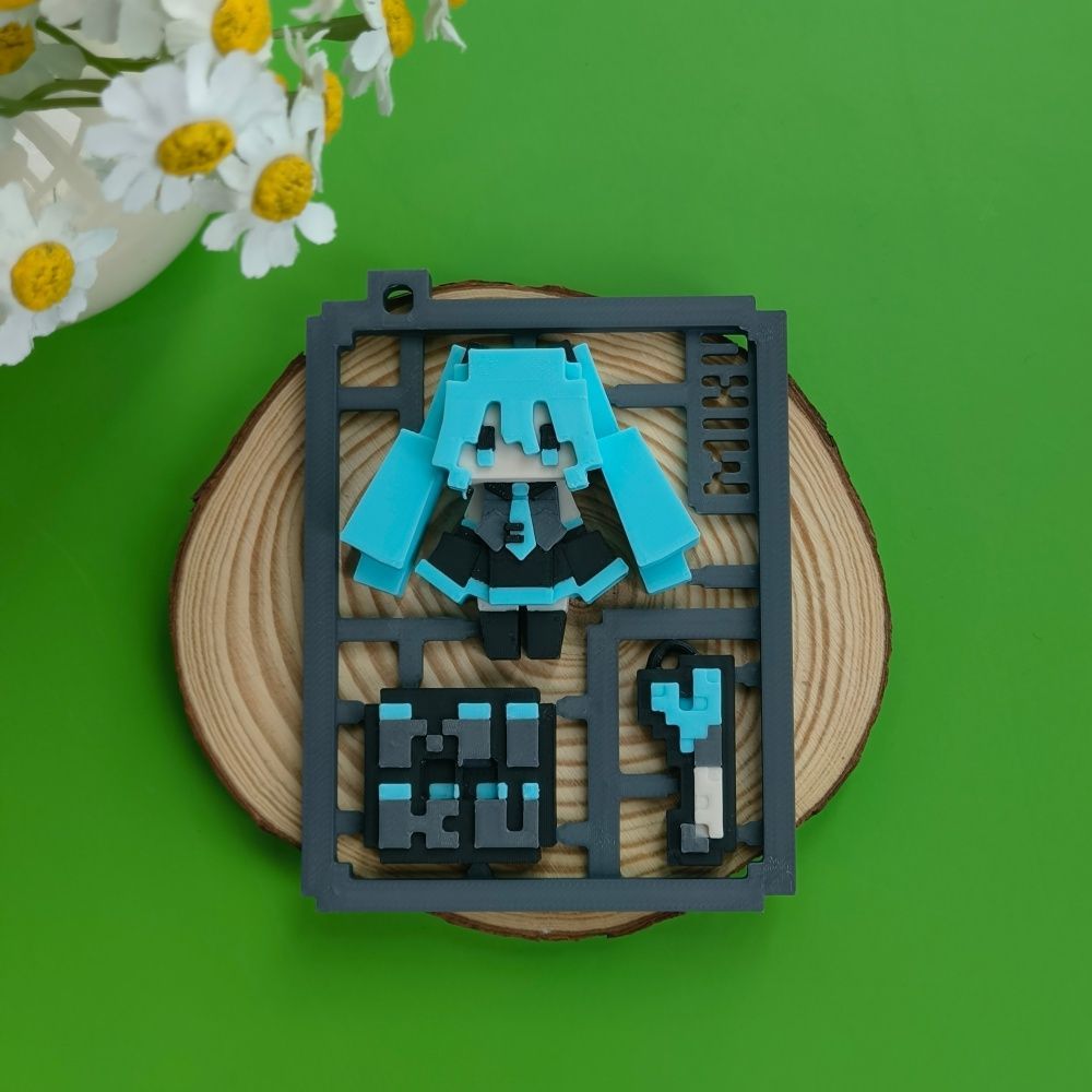 Model Hatsune Miku Pixel Lucu  - Cosplay Prop 3D Print ulasan dan harga