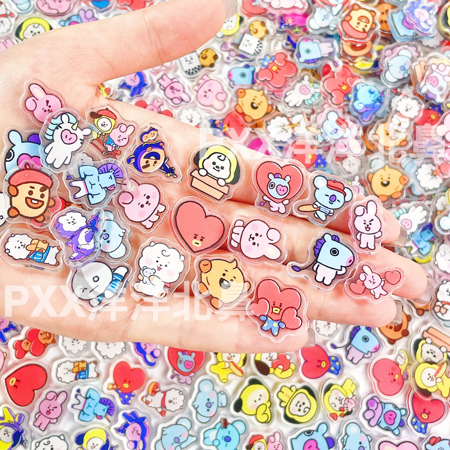 100 pcs BT21 BTS aksesoris akr - Cosplay Material For Prop ulasan dan harga