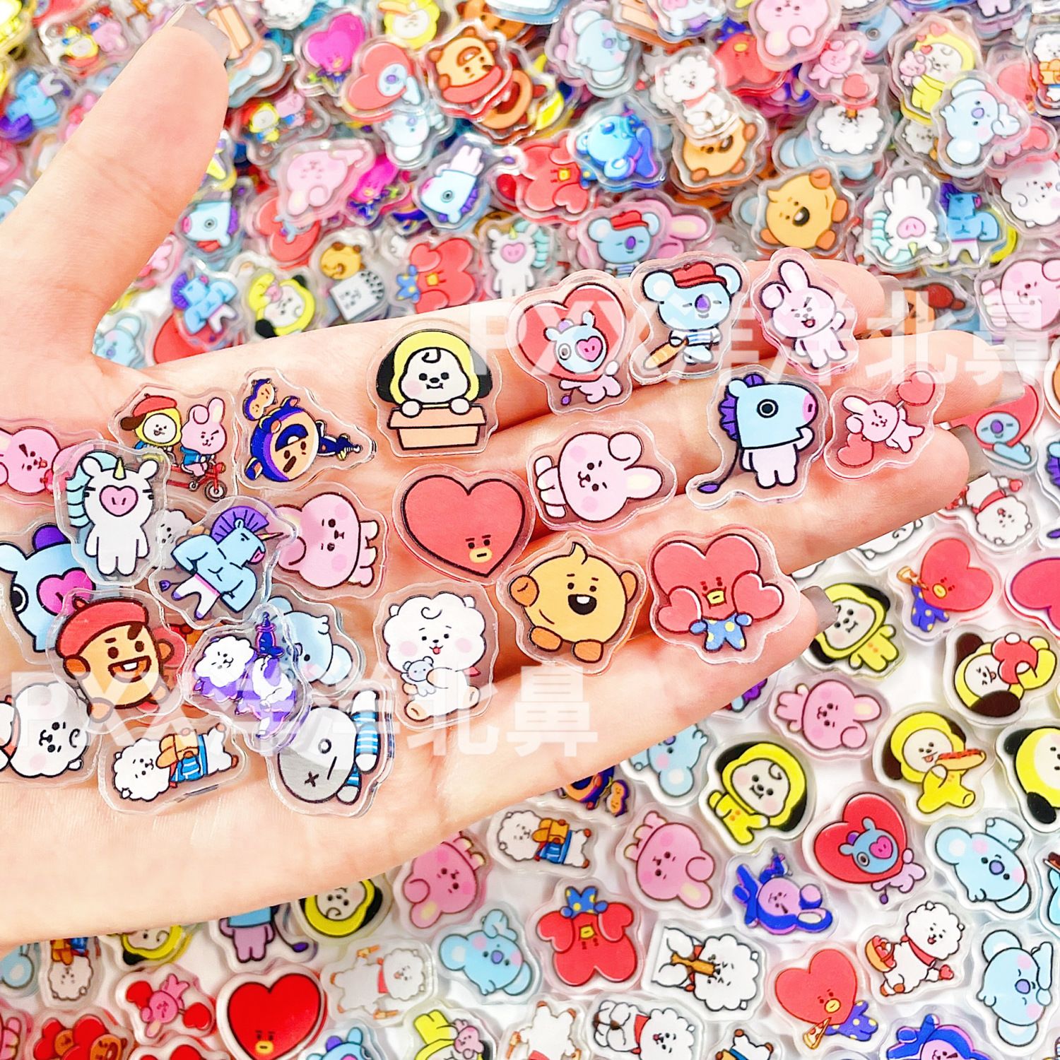 100 pcs BT21 BTS aksesoris akr - Cosplay Material For Prop ulasan dan harga