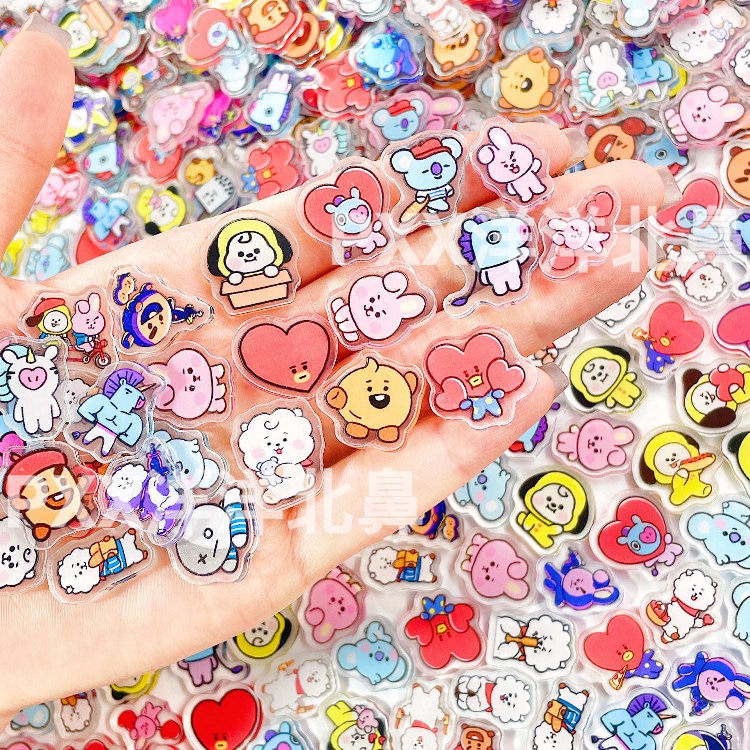 100 pcs BT21 BTS aksesoris akr - Cosplay Material For Prop ulasan dan harga